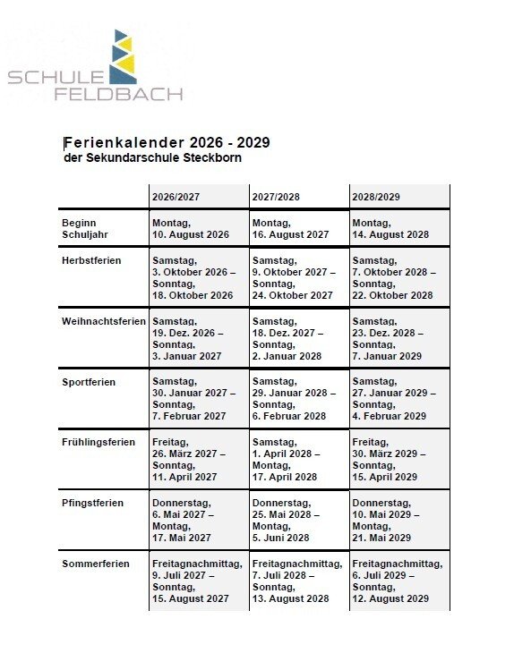 Schulferien