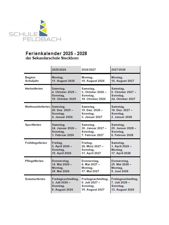 Schulferien