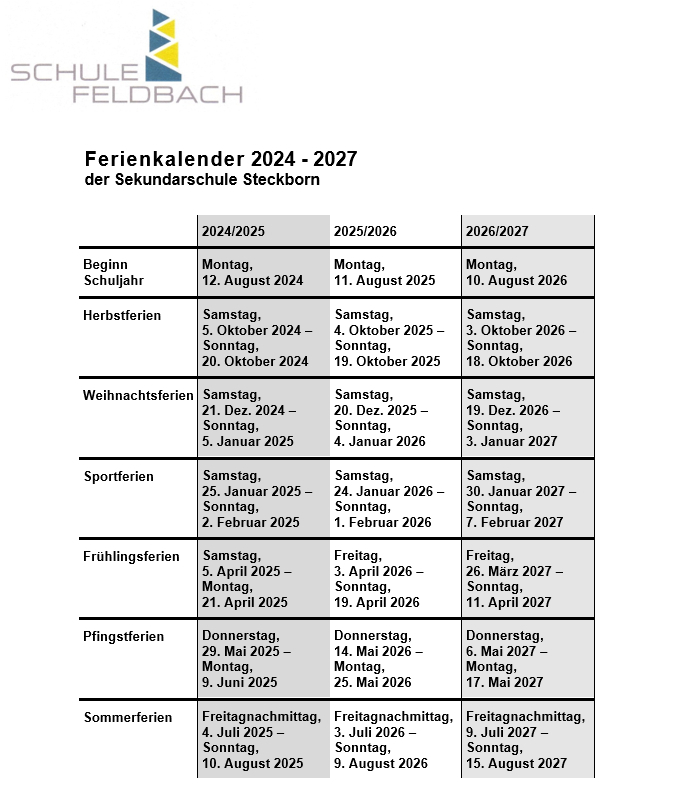 Schulferien